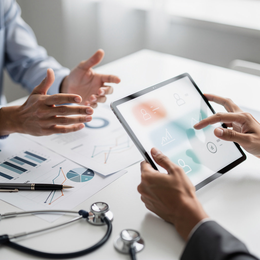 Signer HealthCare Consulting San Diego team collaborating on healthcare consulting and website development strategy